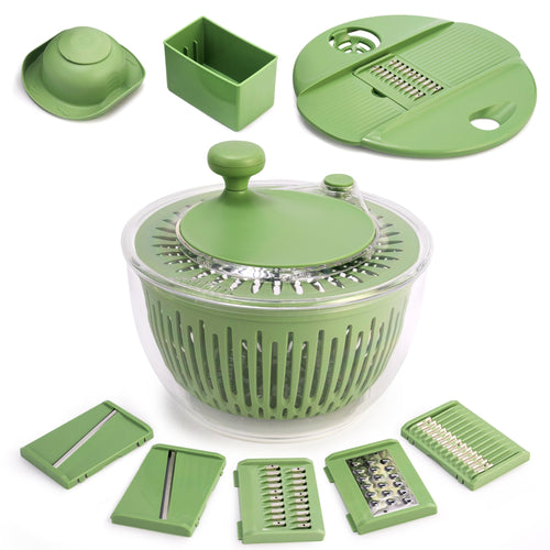 SUSTEAS 5-in-1 Salad Spinner with Chopper & Colander