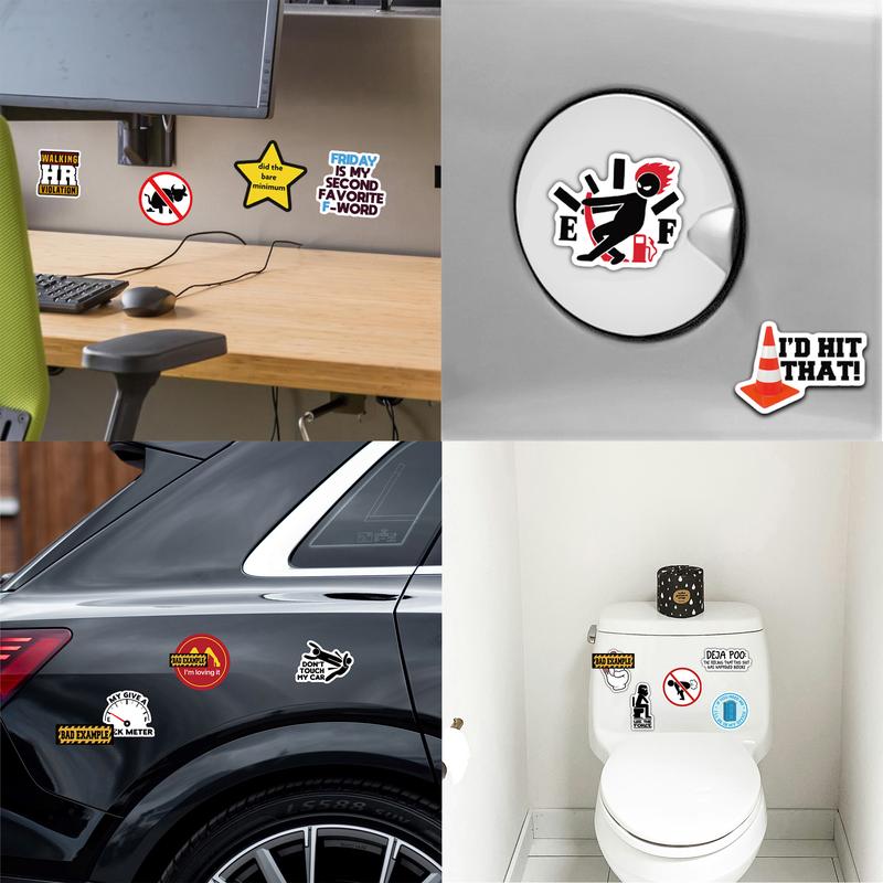 🔥Last Day Promotion!💡130PCS Funny Saying Sticker Pack - Snarky, Sarcastic Bold Humor Vinyl Waterproof Meme stickers for laptop