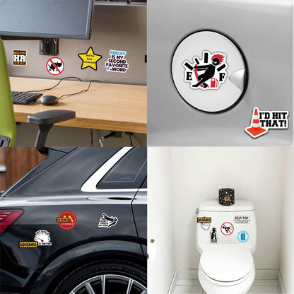 🔥Last Day Promotion!💡130PCS Funny Saying Sticker Pack - Snarky, Sarcastic Bold Humor Vinyl Waterproof Meme stickers for laptop